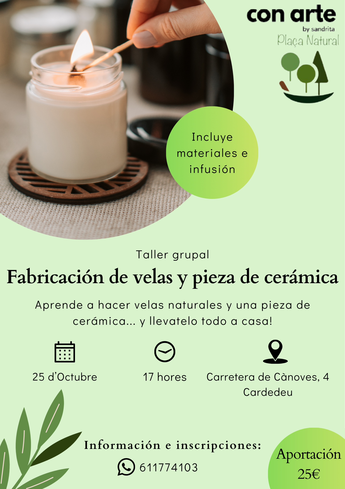 Taller de velas 25/10