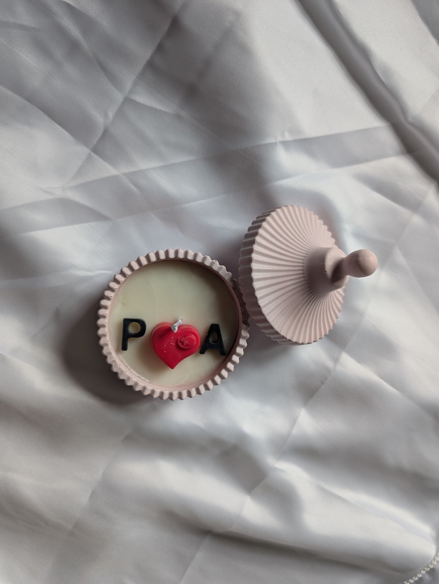 Vela personalizada iniciales