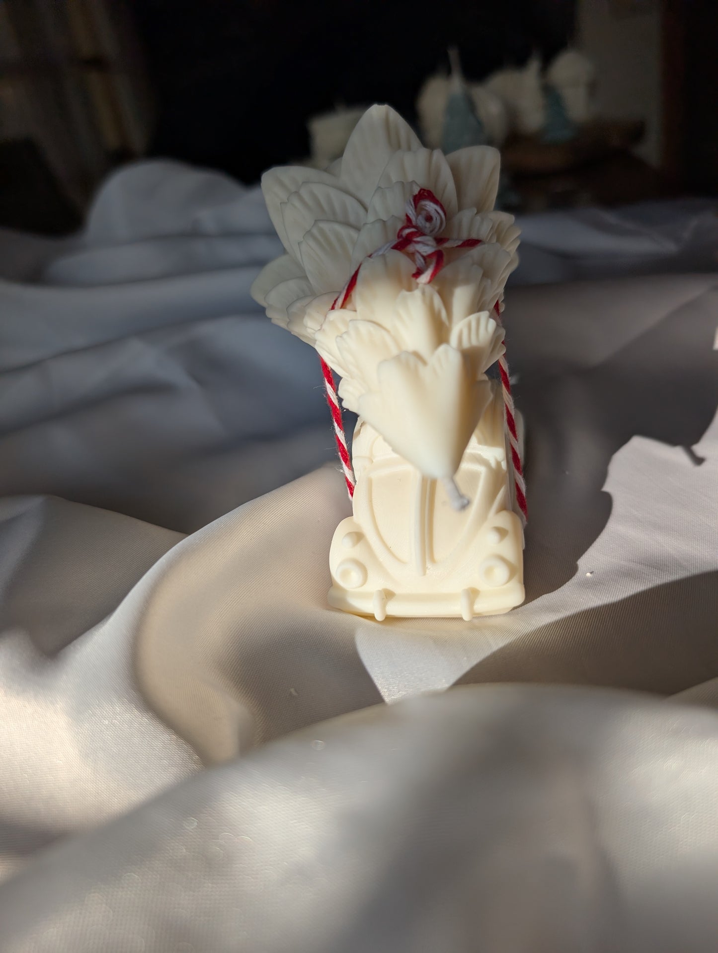 Vela decorativa - Coche papanoel