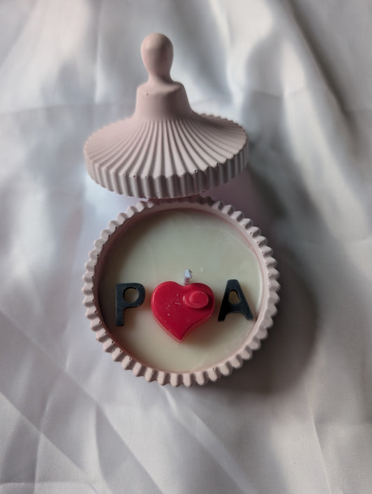 Vela personalizada iniciales