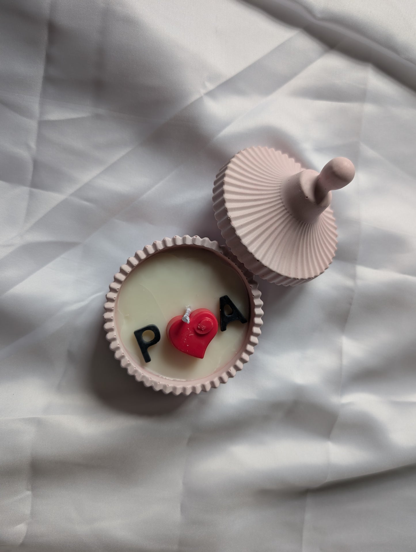 Vela personalizada iniciales