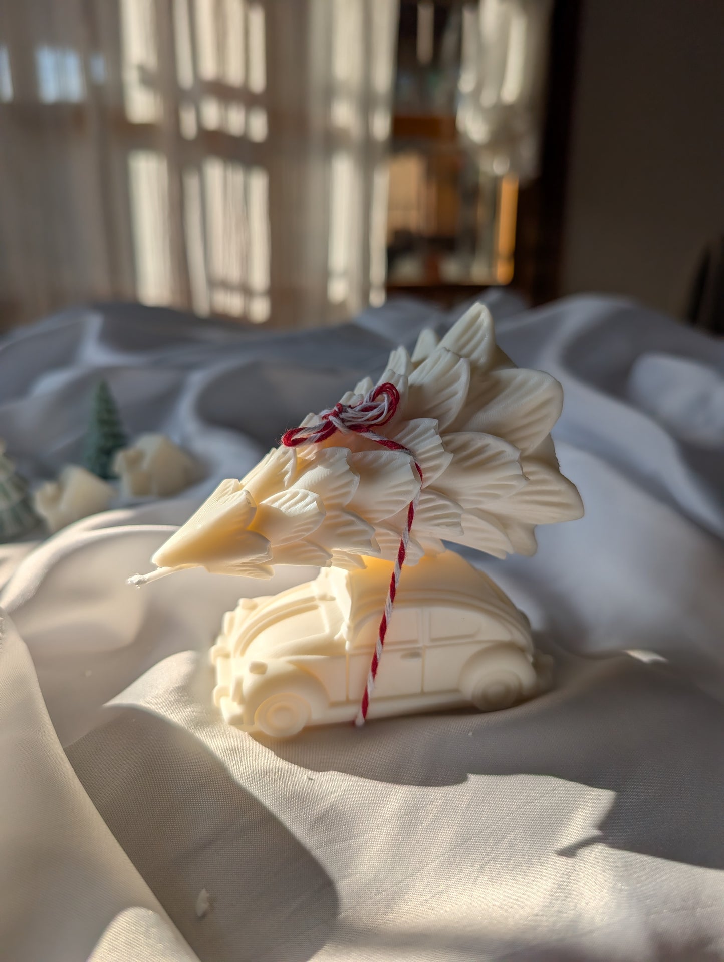 Vela decorativa - Coche papanoel